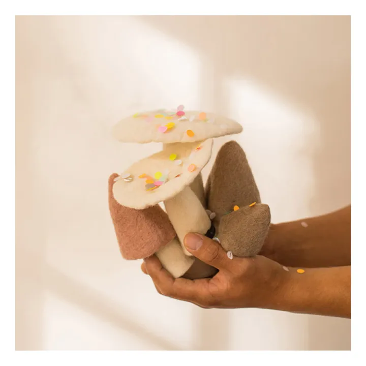 Muskhane Champignon décoratif en feutre | Sable