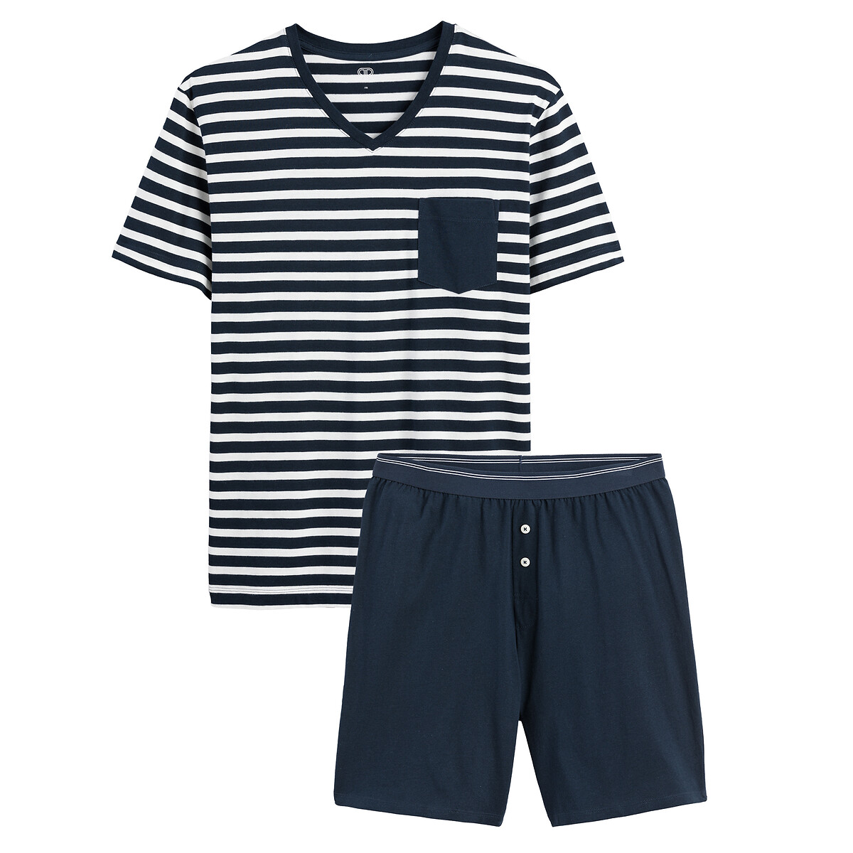 COLEÇÃO LA REDOUTE<br>Shorts de pijama em malha com decote em V