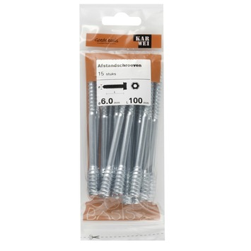 KARWEI afstandschroef 6x100 mm (15 stuks)
