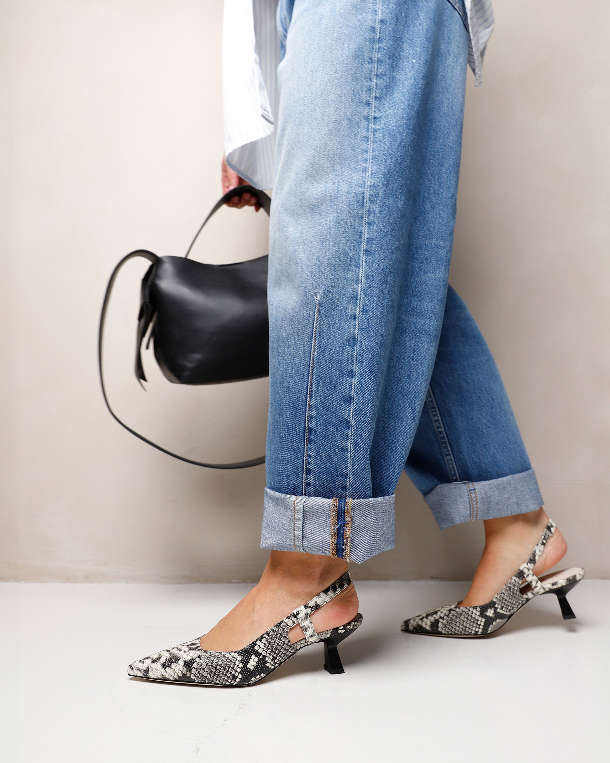 VIA VAI slangenprint slingbacks Suzy Aliya