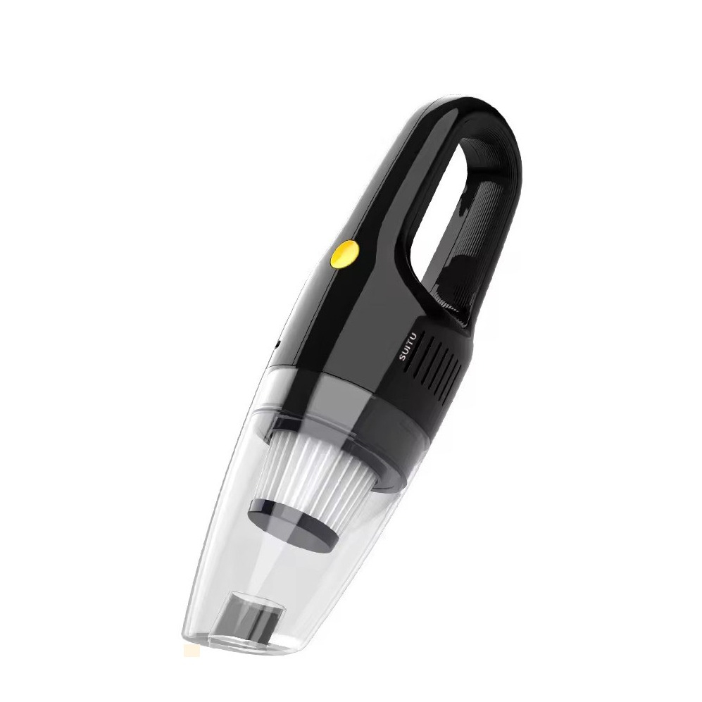 (120 Watt) Kabelloser Akku Hand Staubsauger mit Reinigungsaufsätzen für Haushalt / Auto - Schwarz / Grau