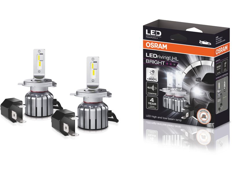 OSRAM LEDriving HL BRIGHT H4/H19 PKW Leistungsstarke LED-Offroad-Nachrüstlampe
