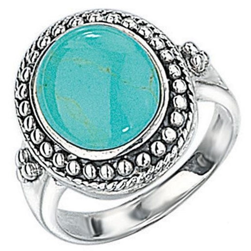 Bague turquoise en argent 925/1000