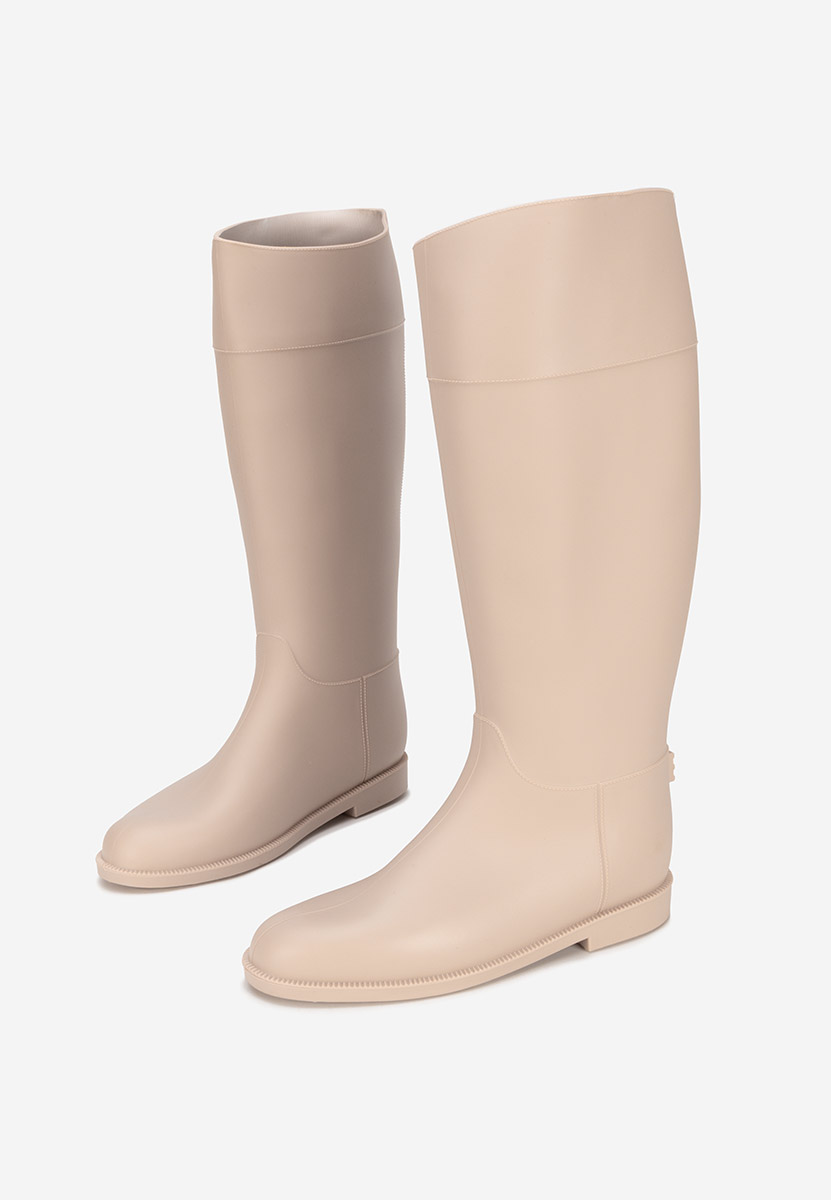 Bottes en caoutchouc beige Angelena V2