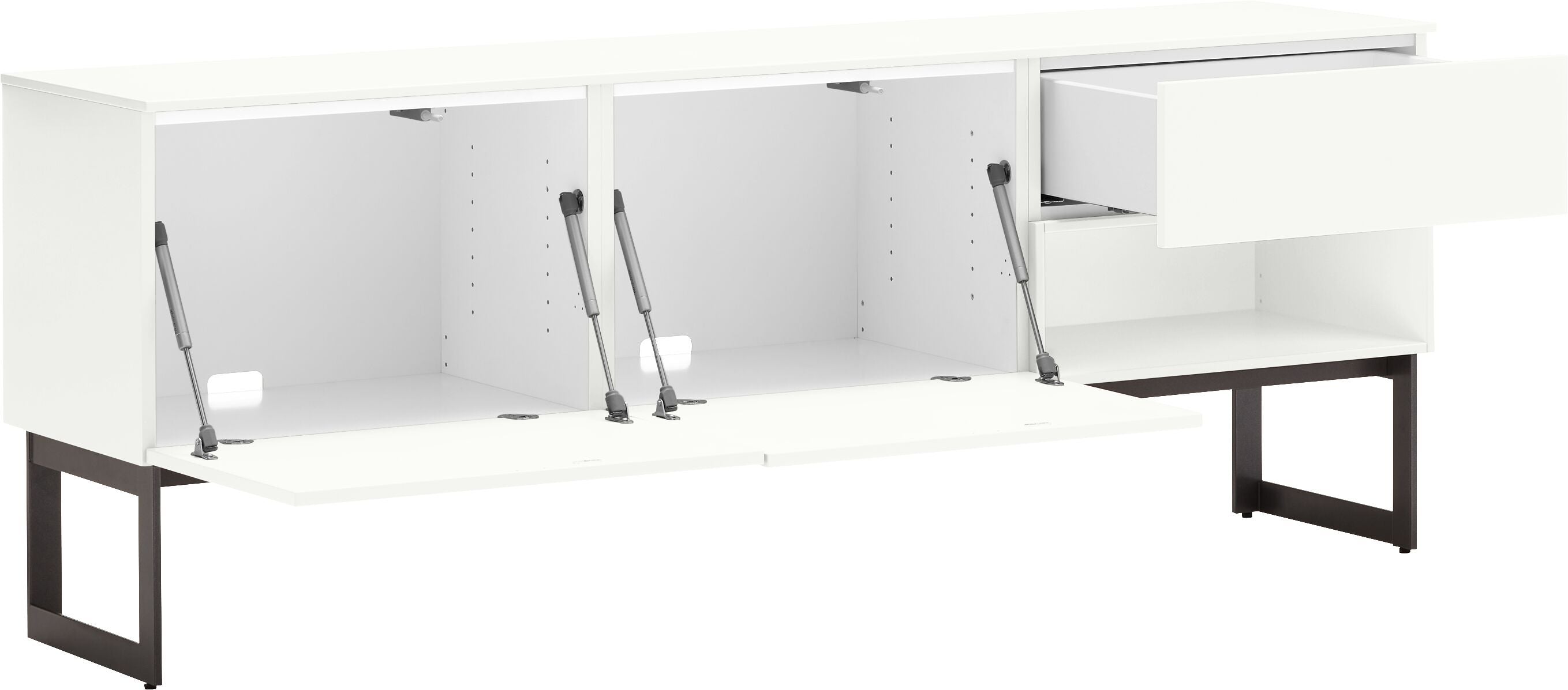 TILL Lowboard - Weiss / B: 168.0 cm x T: 41.0 cm x H: 64.6 cm