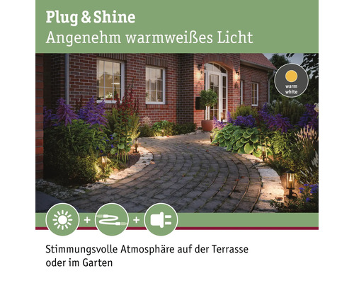 Paulmann Plug & Shine LED-paalverlichting IP44 2W 3000K Classic antraciet 230/24V