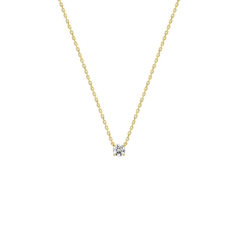 Collier Femme - Or 18 Carats - Diamant 0,14 Carats - Longueur : 42 cm