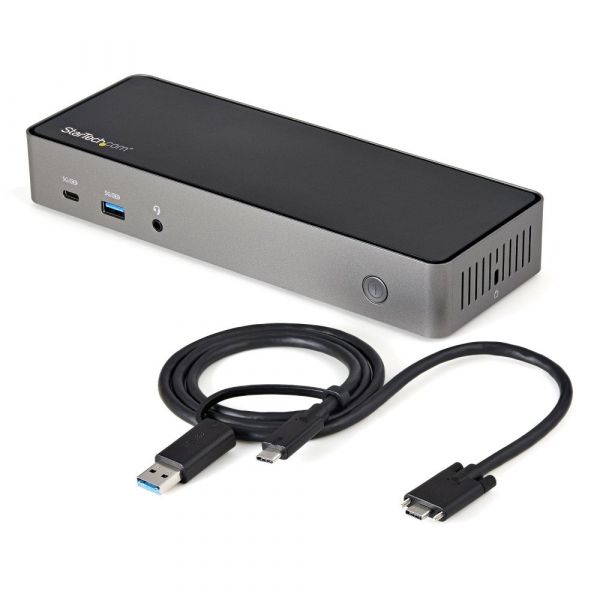 StarTech Docking Station Híbrida Universal para Três Monitores DisplayPort e HDMI 4K de 60Hz 85W