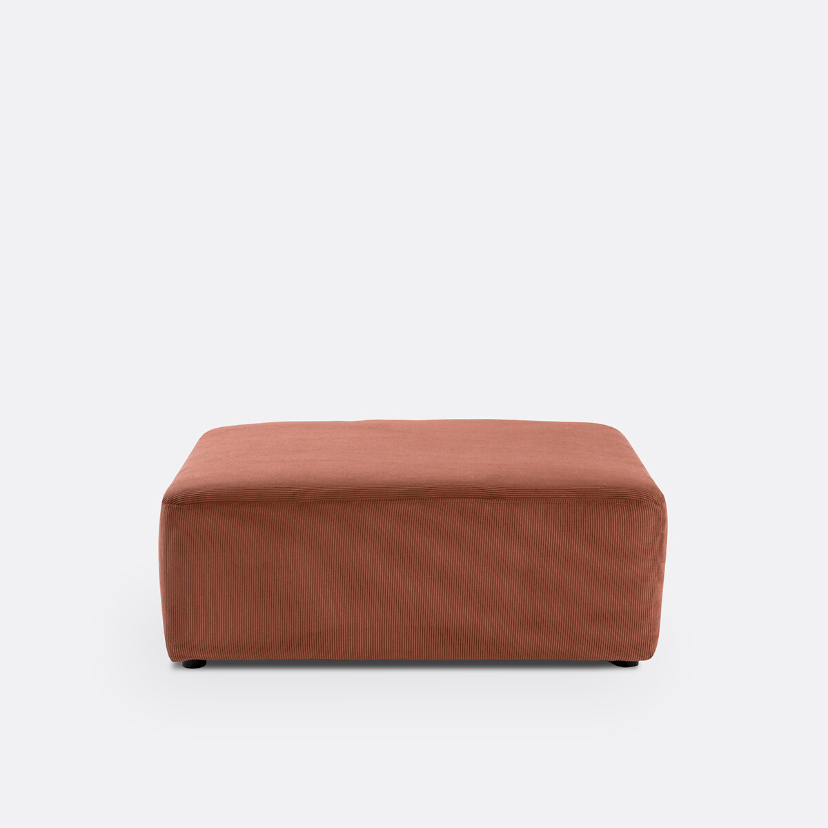LA REDOUTE INTERIEURS<br>Puff com nervuras de veludo, Monica