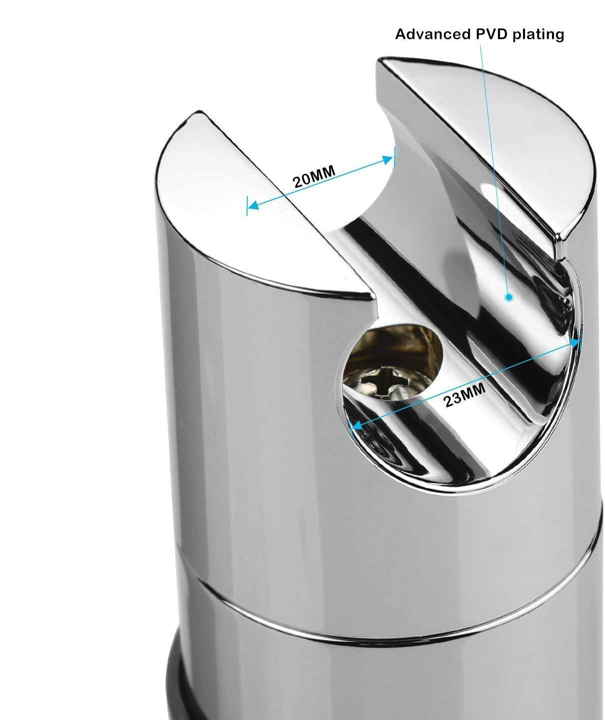 (115x40mm) Universal Dusch Brause Halterung 360° Grad Hand Duschkopfhalter  - Silber