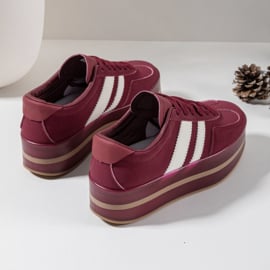 Platform sneakers - bordeaux