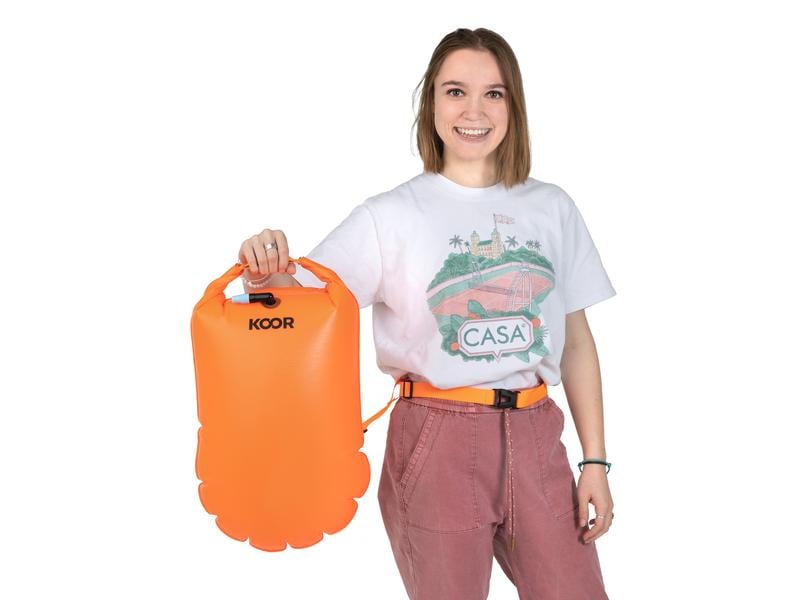 KOOR Schwimmboje Booa 20L Arancia 20 l Dry Bag und Schwimmboje in einem