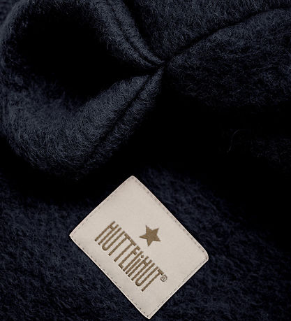 Huttelihut Elefanthue - Uld - 2-lags - Dark Navy m. ?rer