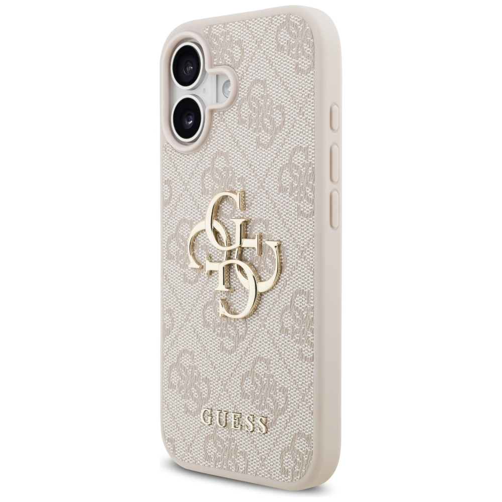 iPhone 17 Leder Hardcase Hülle 4G Big Metal Logo (GUHCP17S4GMGPI) - Rosa