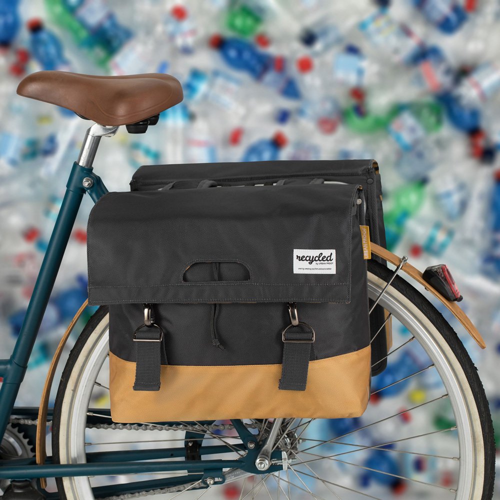 Urban Proof Cykeltaske Dobbelt 40 Liter Sort/Gul