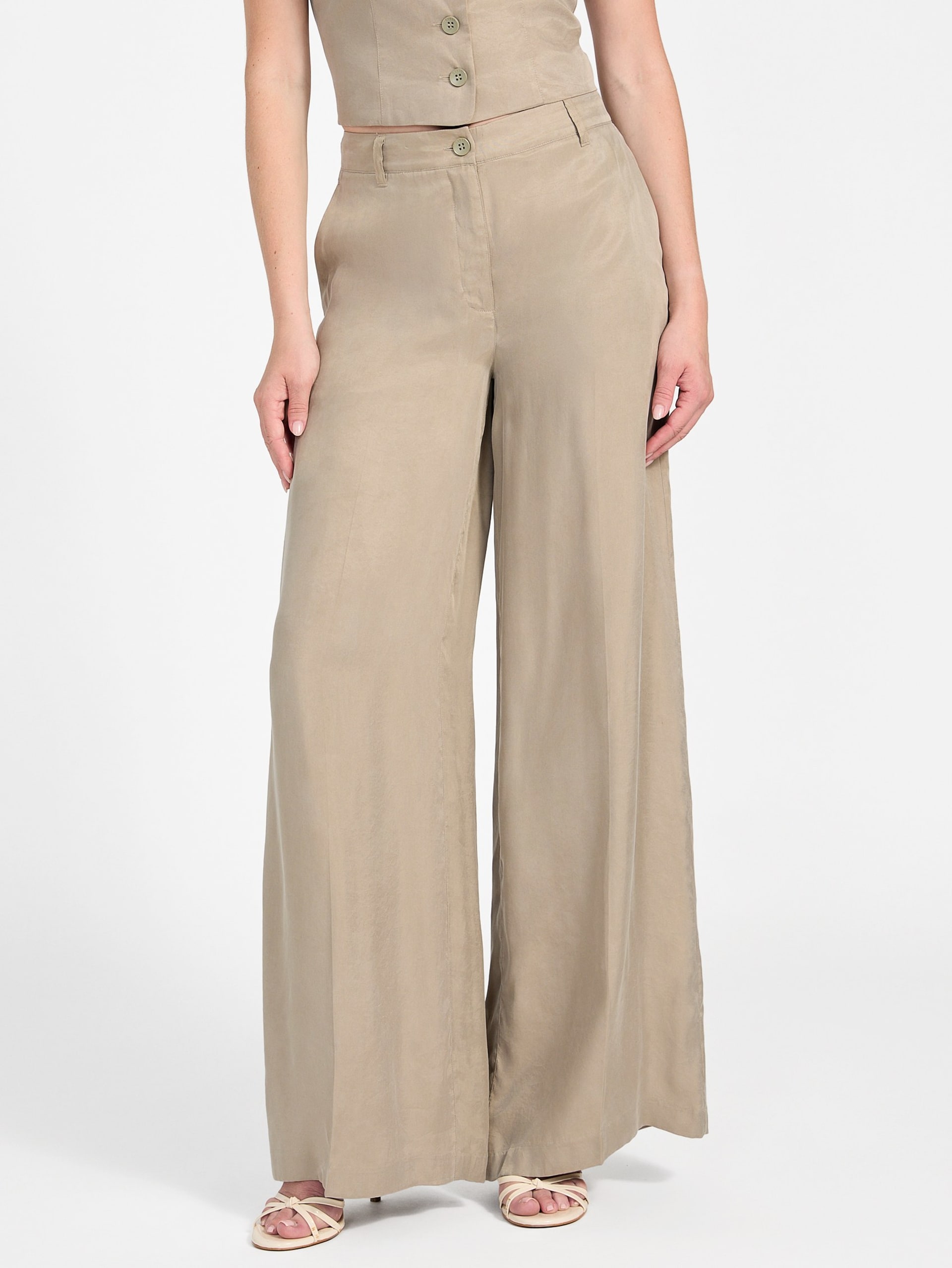 Calça Eco Celestine Fluid de Pernas Largas