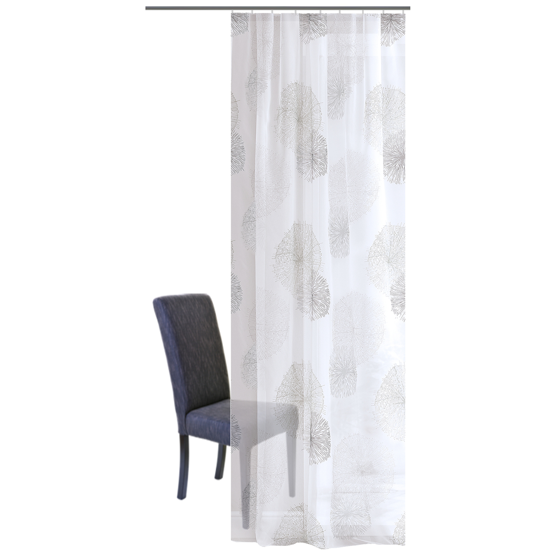 Zugbandschal RAWLINS - grau - 140x145 cm