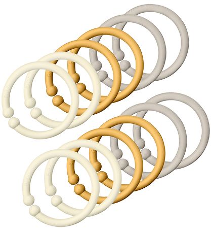 Bibs/Aufhängungsringe - Bee 12er-Pack - Ivory/Honey/Sand