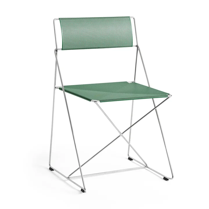 HAY - X-Line Stuhl, Indoor, verchromt / leek green