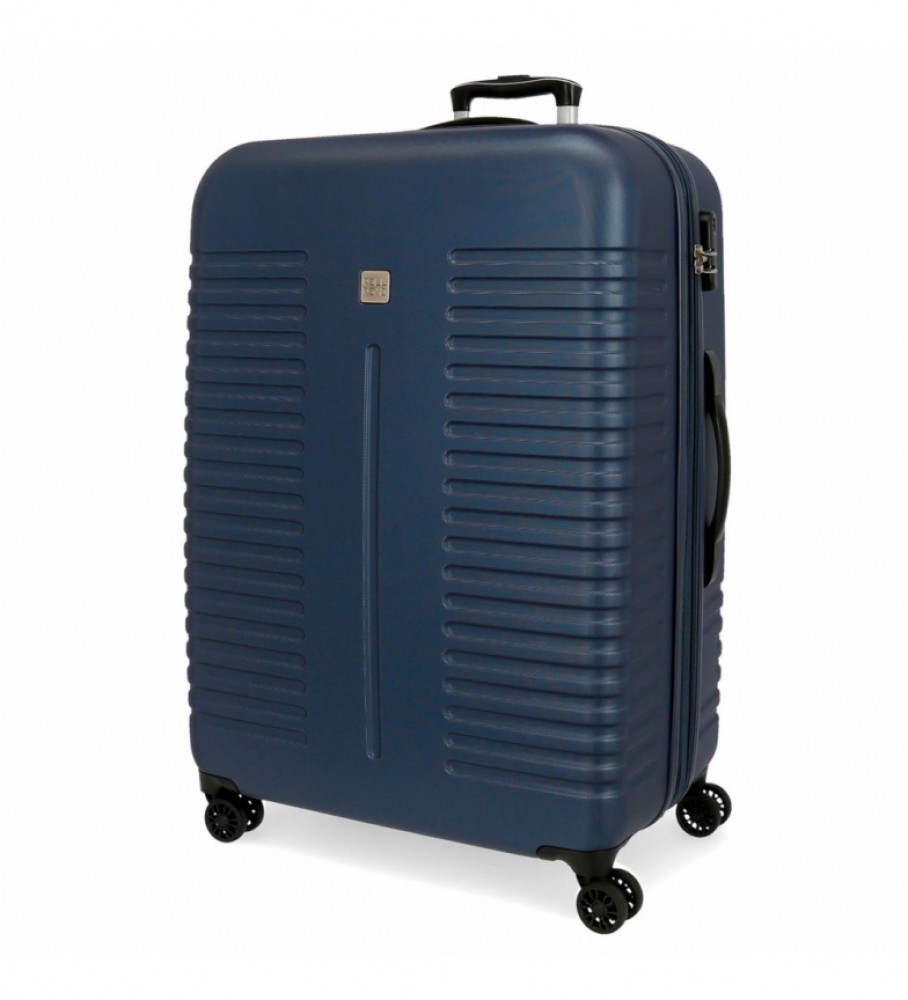 Roll Road Maleta Grande Roll Road India rgida azul marino -55x80x29cm-