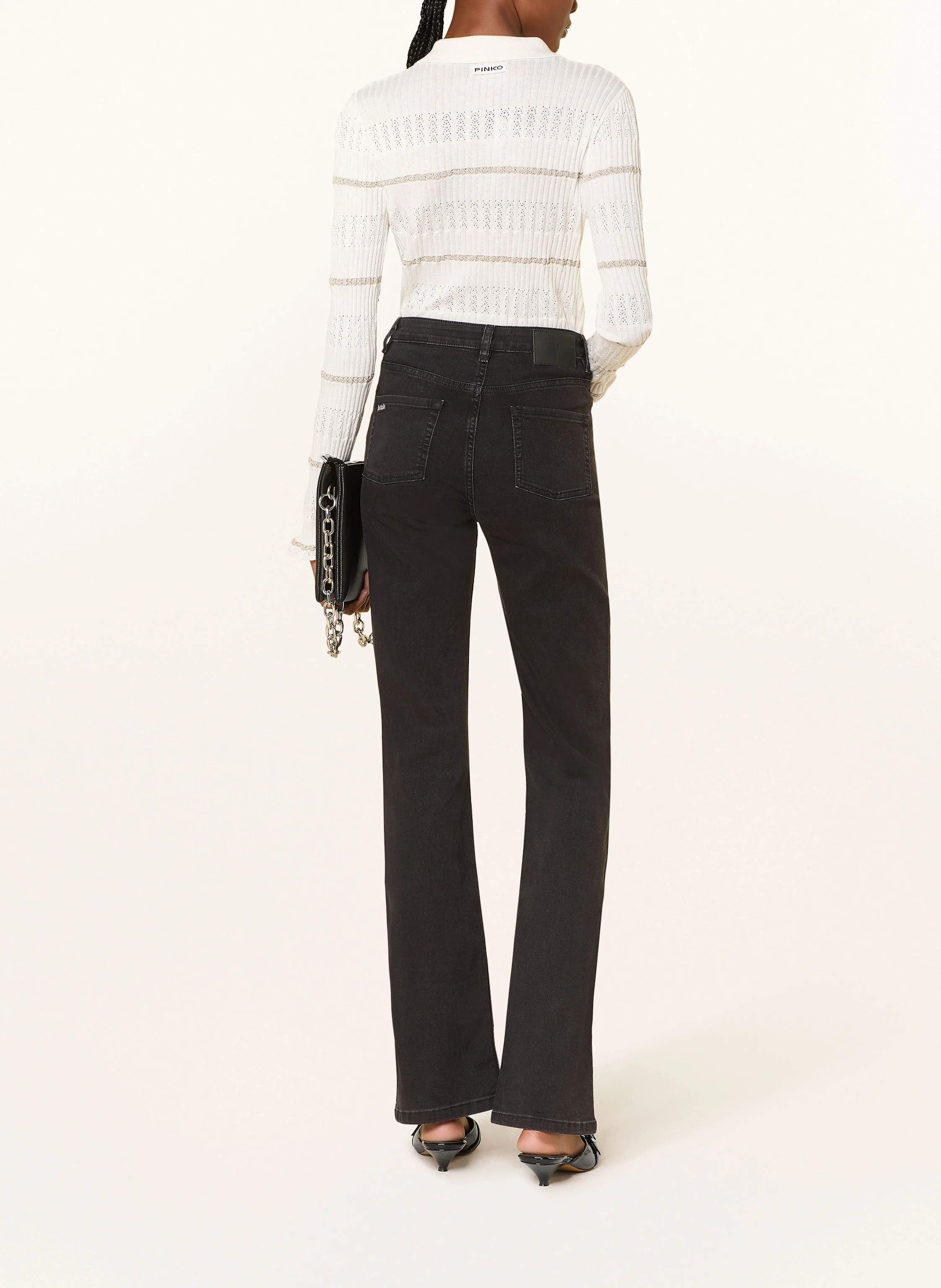 PINKO Stickjacke JANNU mit Glitzergarn