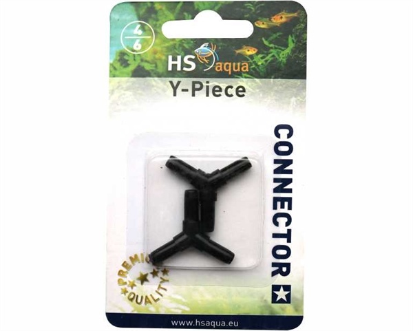 HS Aqua Y-Stuk 4-6 MM 2 ST. Zwart | Aquariumbeluchting