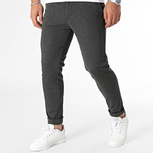 Pantalon Chino Slim Marco Cooper Gris Anthracite Chiné