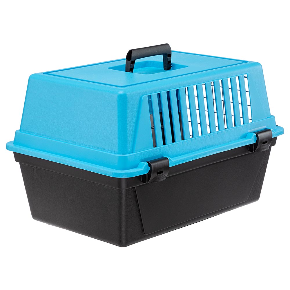 Transport rigide pour chats et chiens de petite taille atlas 10 el, porte an acier plastifié, grilles pour l'aération