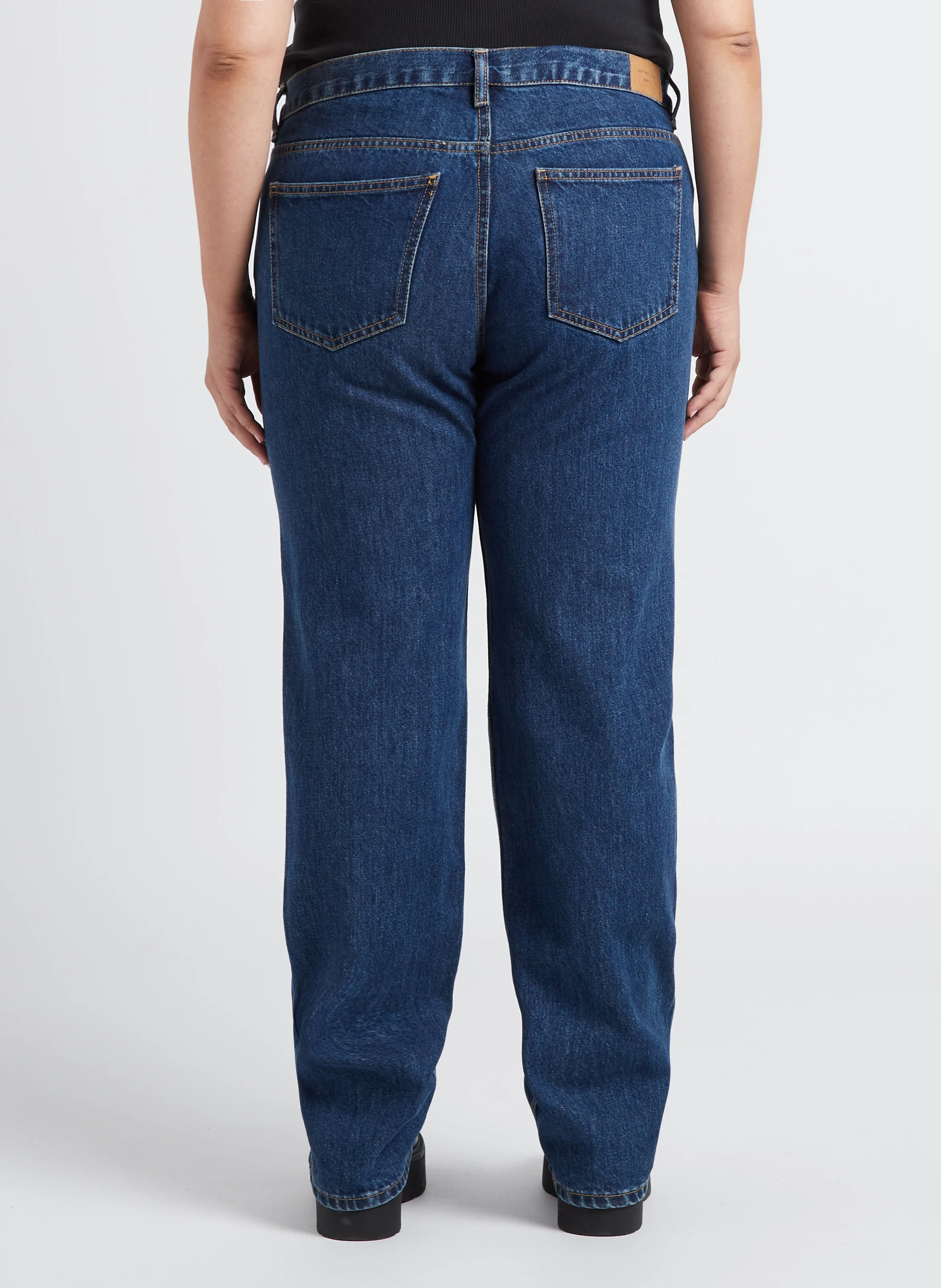Jean droit en coton | Bleu