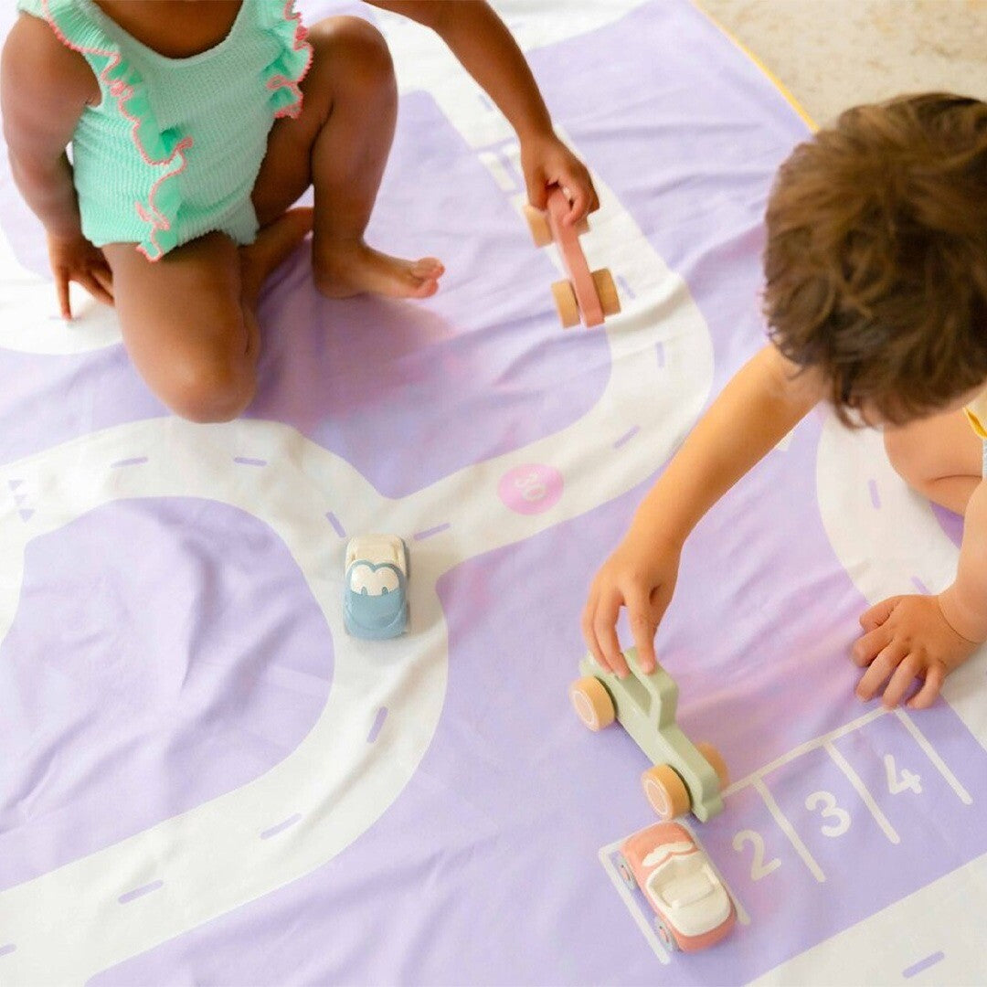 Quut speelhanddoek - road lavender - 140x70 cm