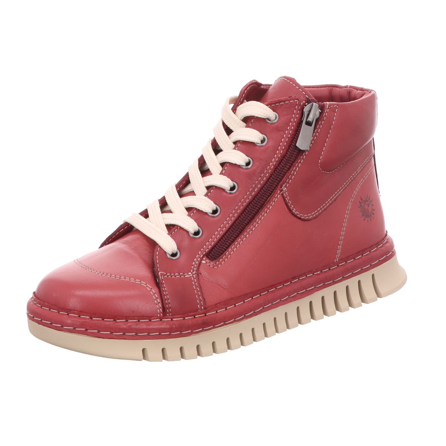 Cosmos Comfort Damen-Schnürstiefelette Rot