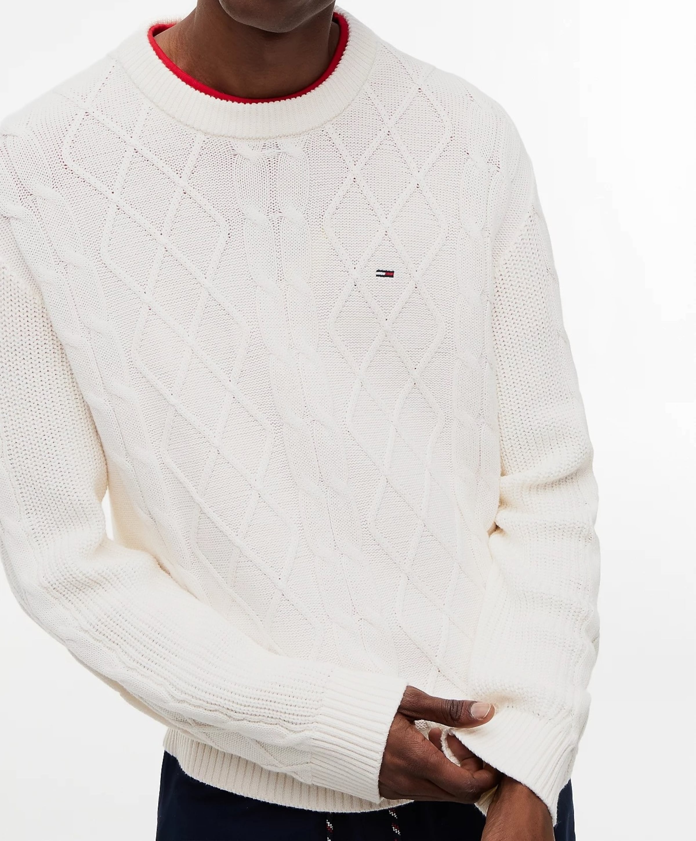 Tommy Jeans Heren trui ecru