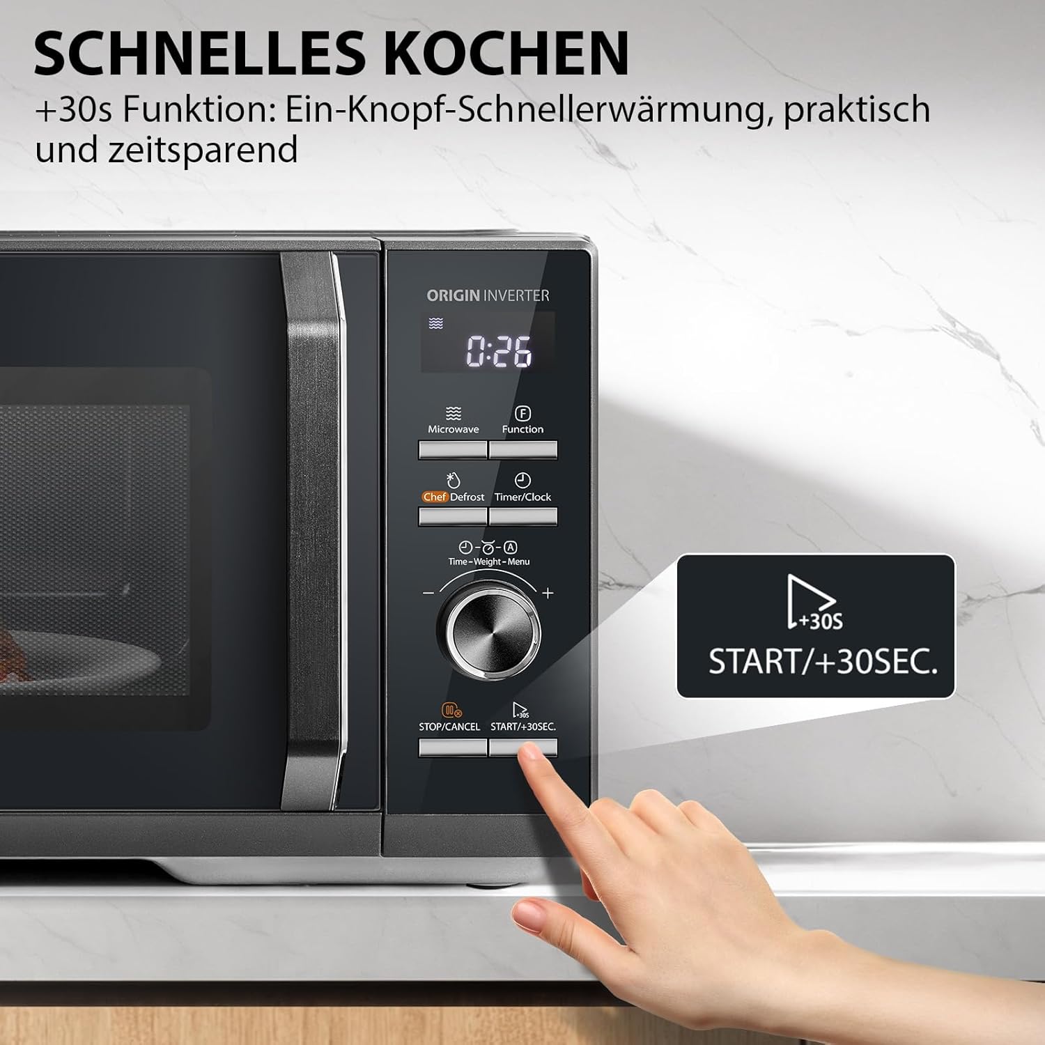 Toshiba MW3-AG25PFI(MG) Mikrowelle mit Grillfunktion - 25L 3-in-1 Kombigerät | 900W Origin-Inverter | 1100W Grill | Unterbau | Digital | 57dB Leise | Chef-Abtauung | Morandi-Grau