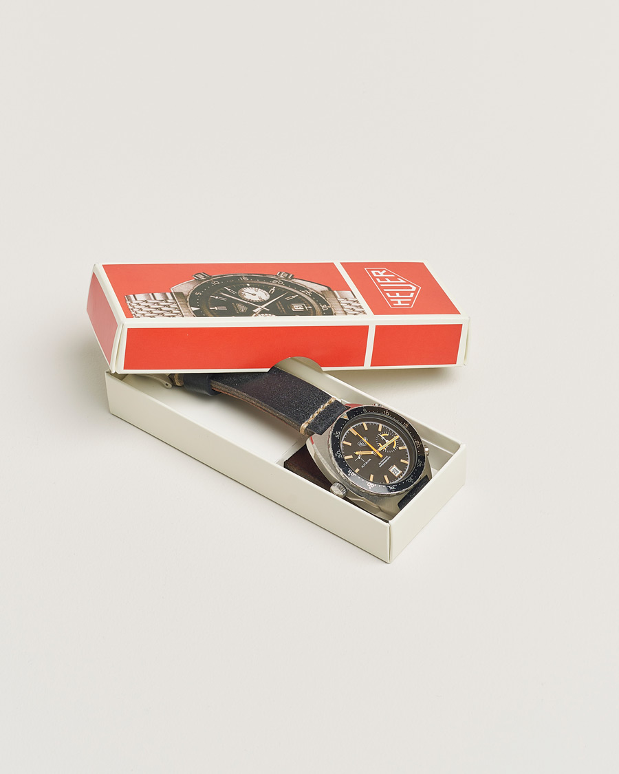Heuer Pre-Owned Autavia 15630 MH Orange Boy Steel Black