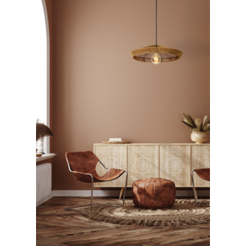 Lucide hanglamp Yunkai Ø 50 cm 60W natural houtlook