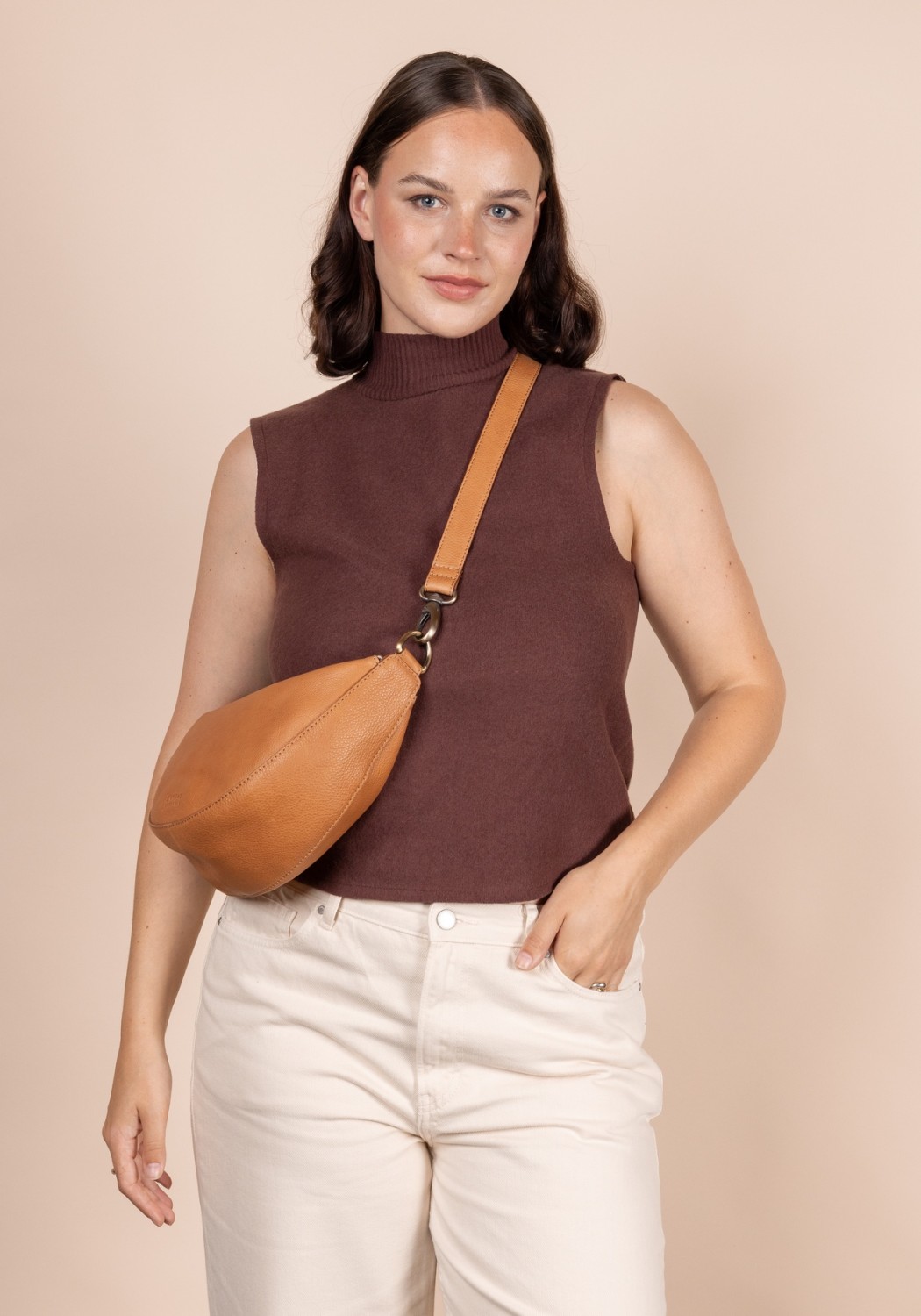 O My Bag Crossbody Bag Leo Soft Grain Leather Wild Oak