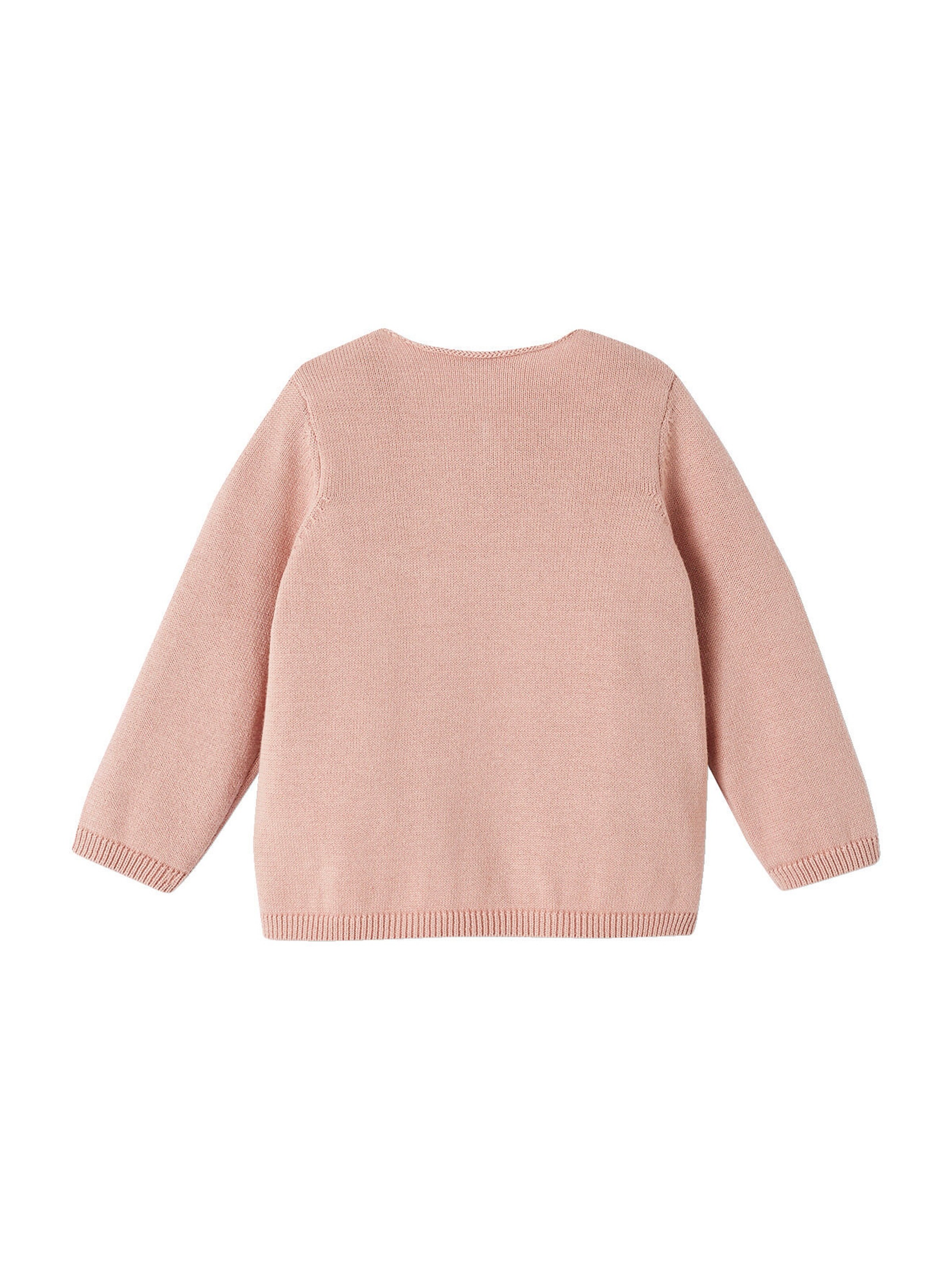 Vertbaudet Bio-Kollektion: Strickjacke für Neugeborene pudrig rosa