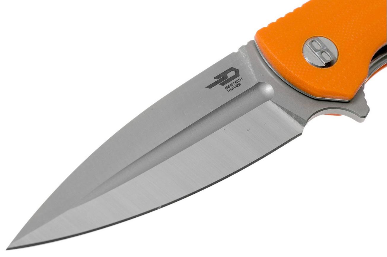 Bestech Fin BG34B-1 Satin, Orange G10 zakmes