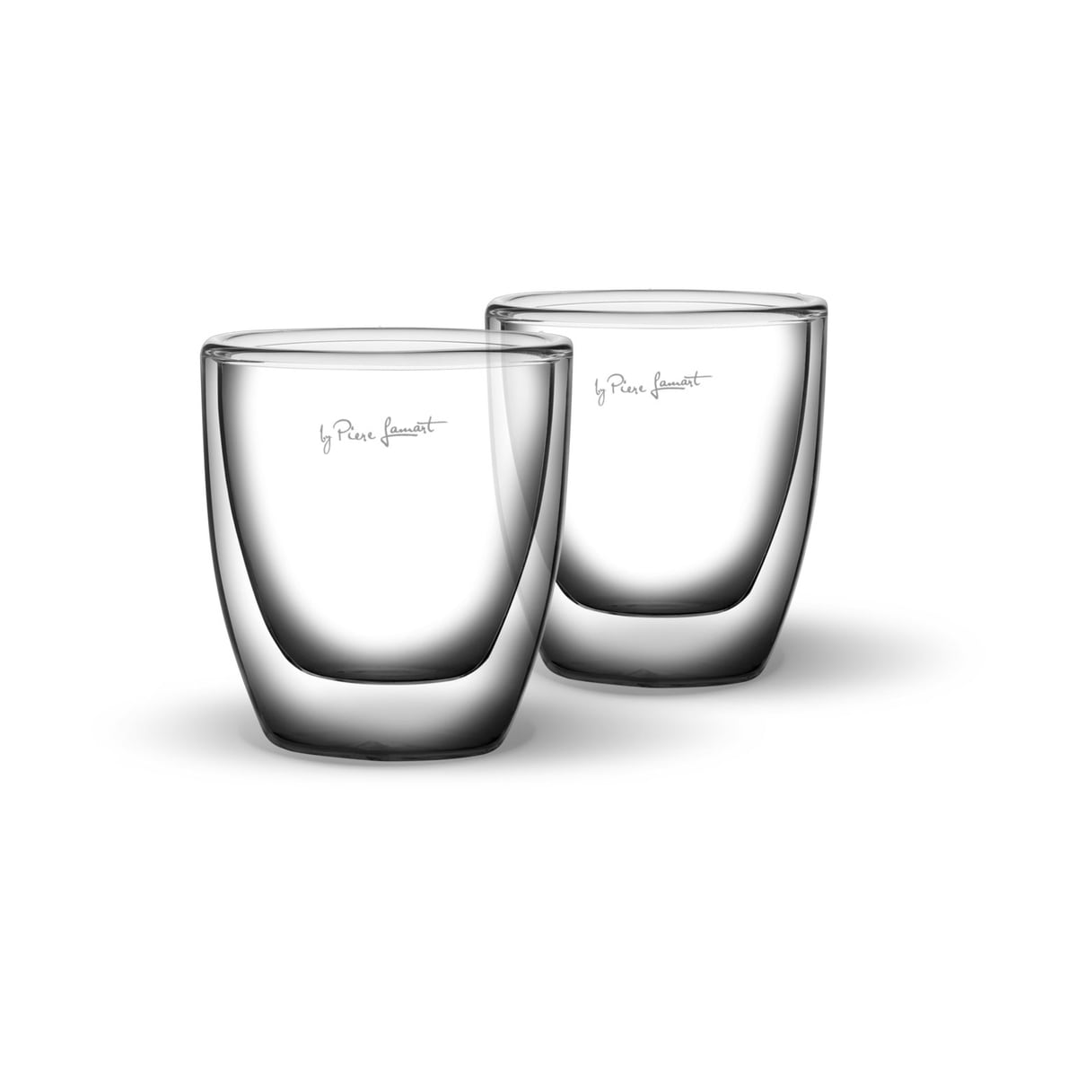LAMART Latteglass 2-pakning, 80 ml, dobbeltveggs borosilikatglass