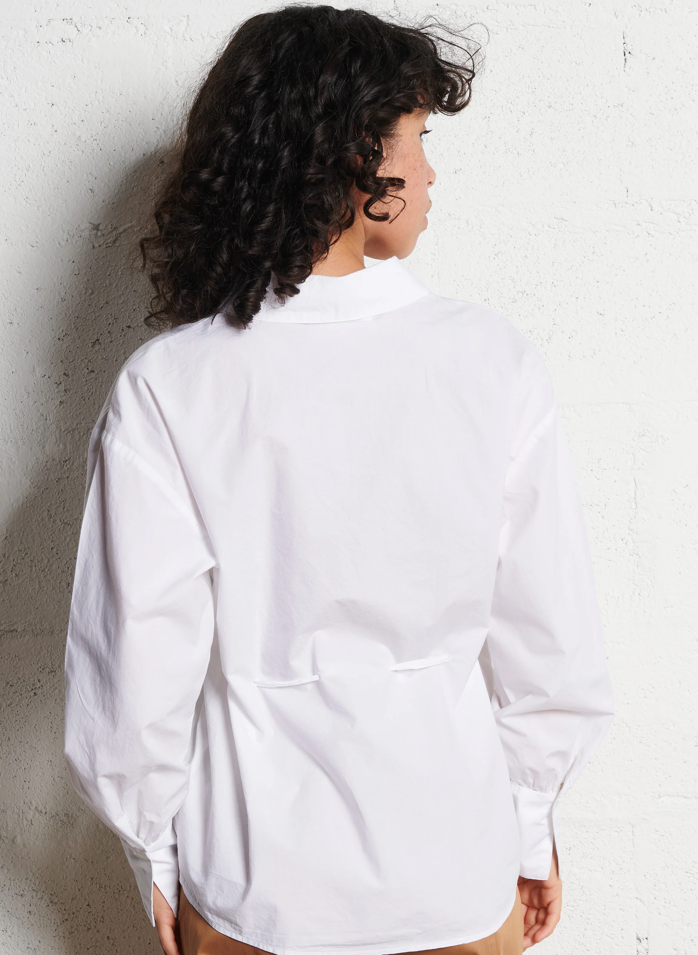 APLY - Chemise droite en coton| Blanc