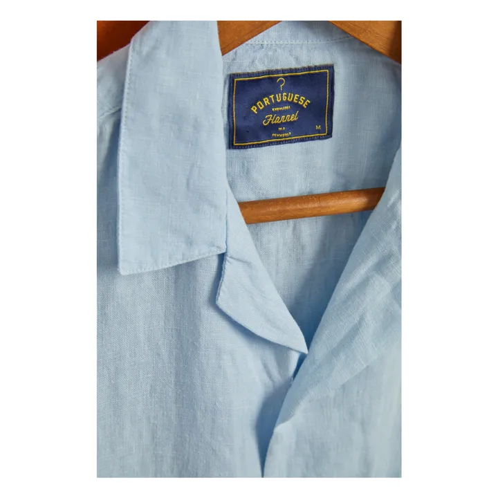 Portuguese Flannel Chemisette Camp Lin | Bleu ciel