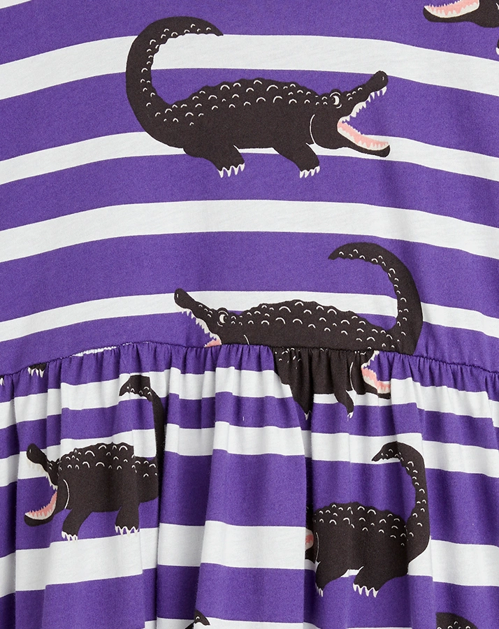 Kurzarm-Kleid CROCODILES in purple