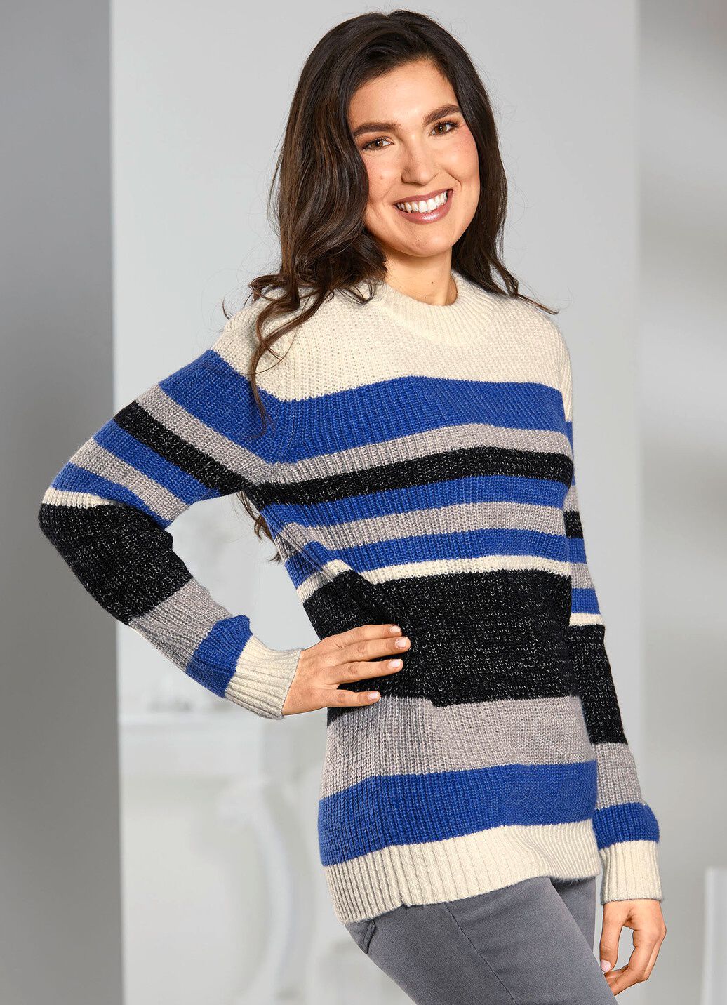 Pullover in Perlfang