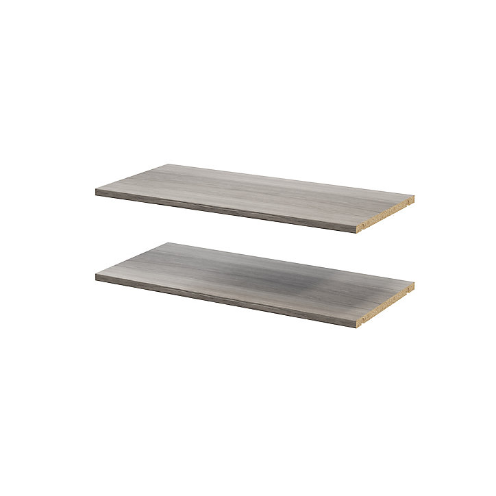 2 tablettes effet chêne grisé GoodHome Atomia L. 71,4 x P. 33,2 cm