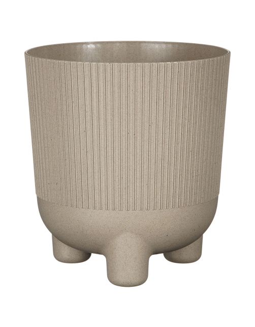 Mica Decorations Cortado Pot Rond - Bloempotten - Ø18x20 cm Taupe