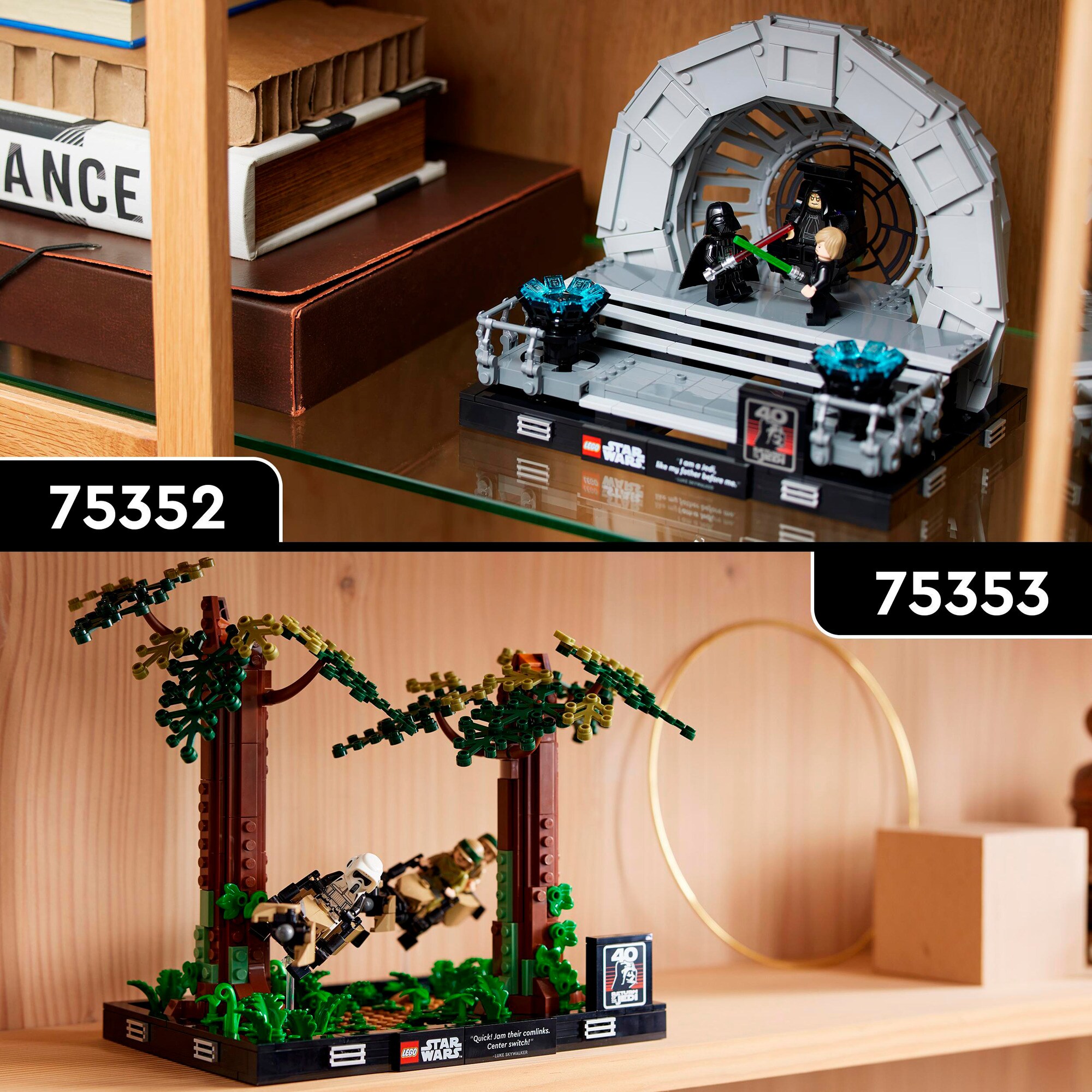 LEGO Konstruktionsspielzeug Star Wars Verfolgungsjagd auf Endor - Diorama
