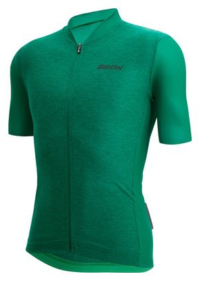 Maillot Manches Courtes Santini Colore Puro Vert
