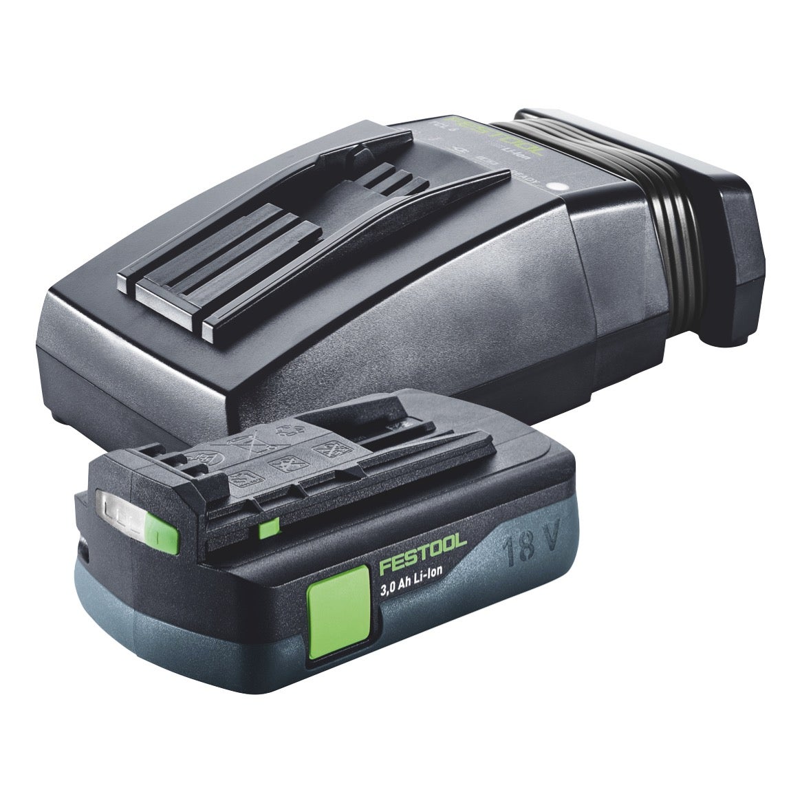 Festool energieset 1x BP 18 Li 3.0 C accu 18 V 3.0 Ah / 3000 mAh Li-Ion (577658) + TCL 6 lader (201135)