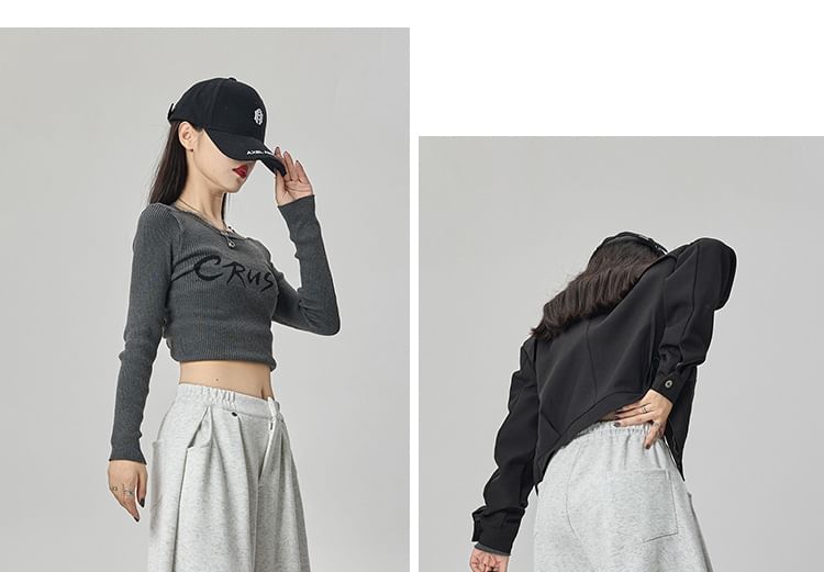 Gangacore - Elastische taille, effen, wijde joggingbroek