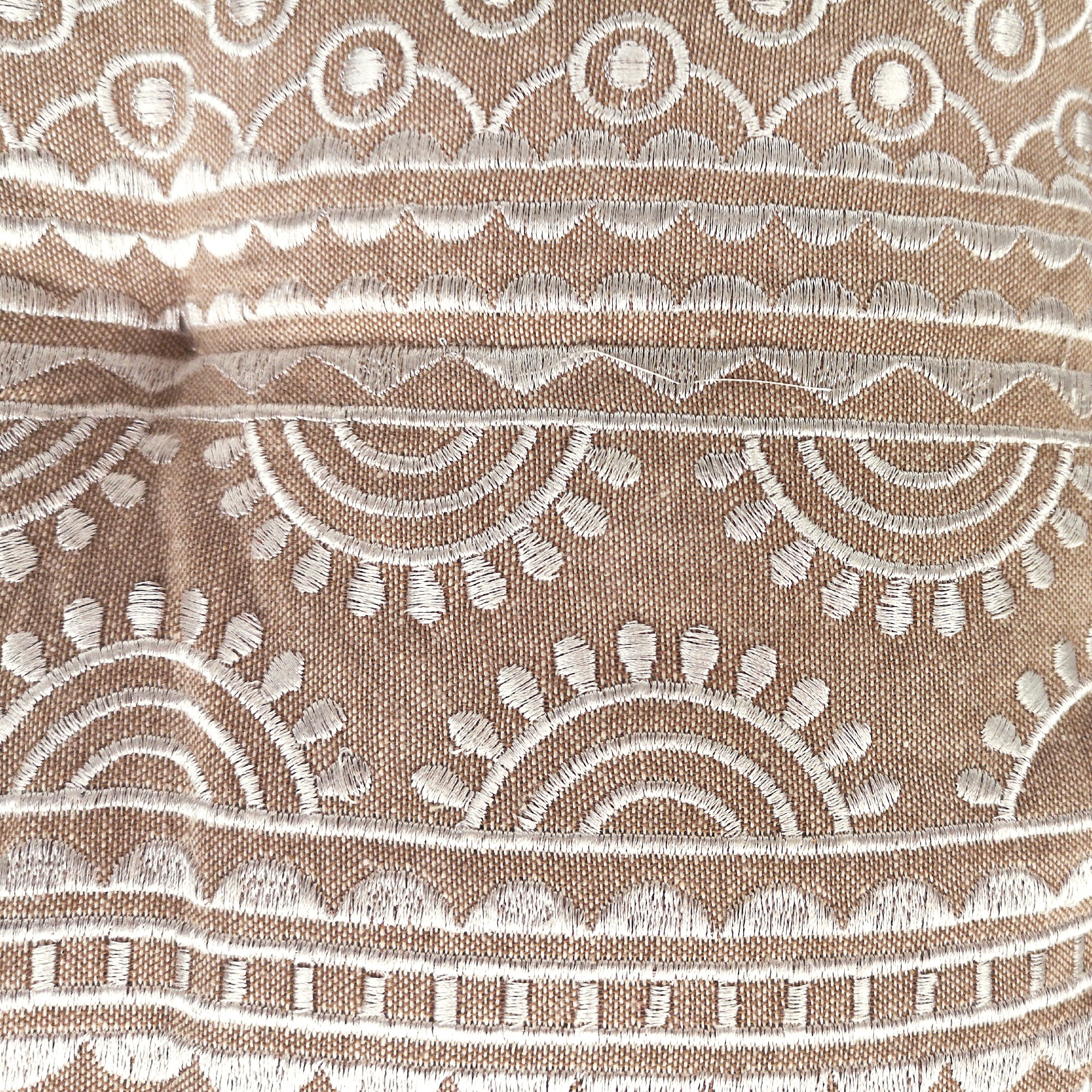 Sitzkissen 'Mehndi', braun, beige, T 45 cm, B 45 cm, H 10 cm von fischer's lagerhaus